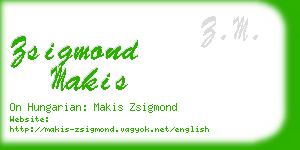 zsigmond makis business card